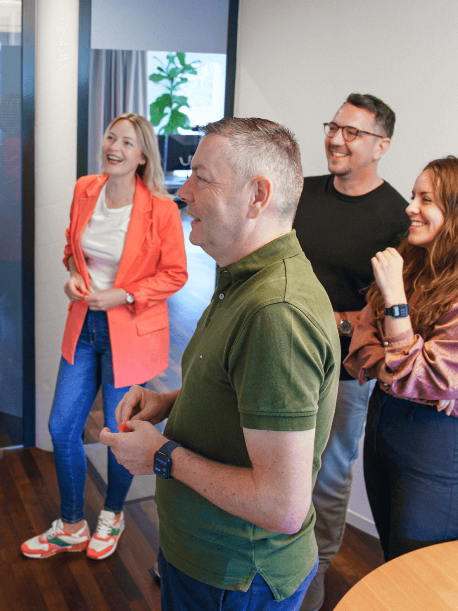 workshop-situation mit 4 personen